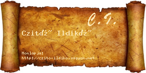 Czitó Ildikó névjegykártya