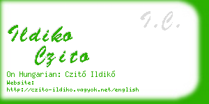 ildiko czito business card